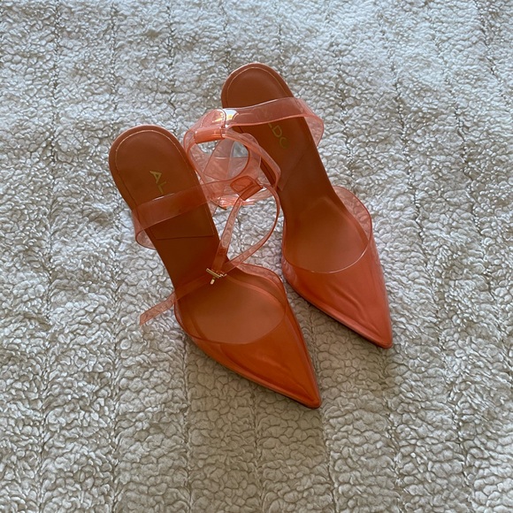 ALDO Acrylic Block Strap Heels - Picture 9 of 9